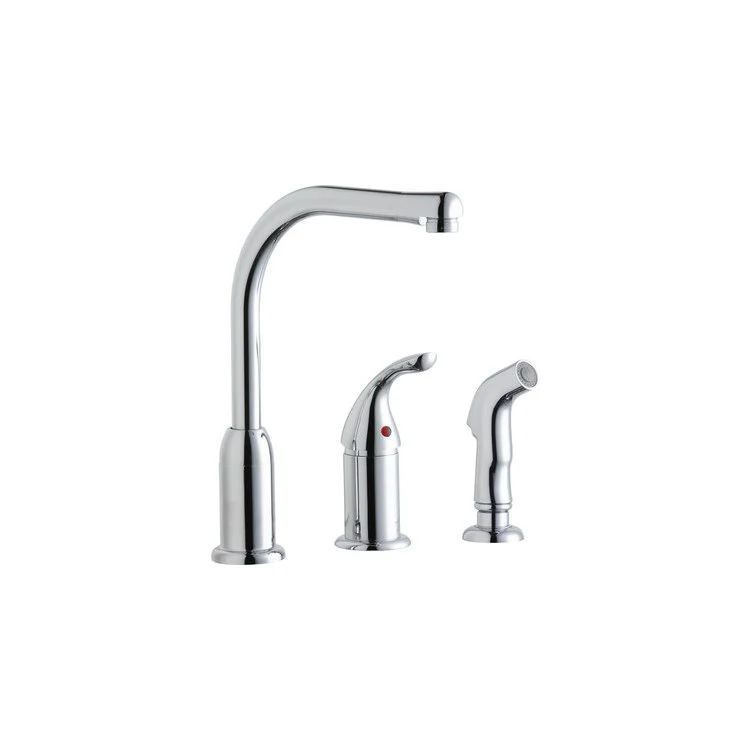 Kitchen Faucet Everyday Deck Mount 1 Remote Lever ADA Chrome Handspray Type Side Standard 3 Hole Spout Height 11-1/2 Inch - Frankwebs