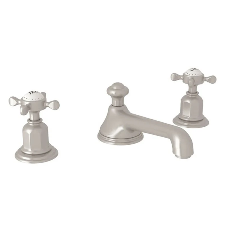 Lavatory Faucet Edwardian 2 Cross Satin Nickel 1.2 Gallons per Minute Fixed U-Spout - Frankwebs