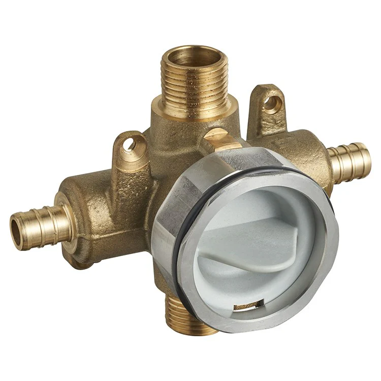 Flash Shower Rough-In Valve with PEX Inlets and Universal Outlets for Crimp Ring System - Frankwebs