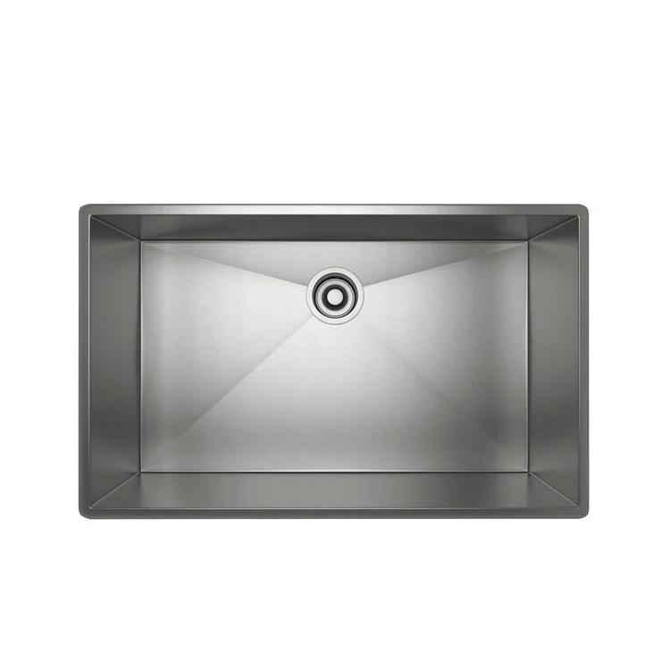 Kitchen Sink Forze 30 Inch Single Bowl 1 Hole Brushed Stainless Steel Undermount/Drop-In Rectangle - Frankwebs