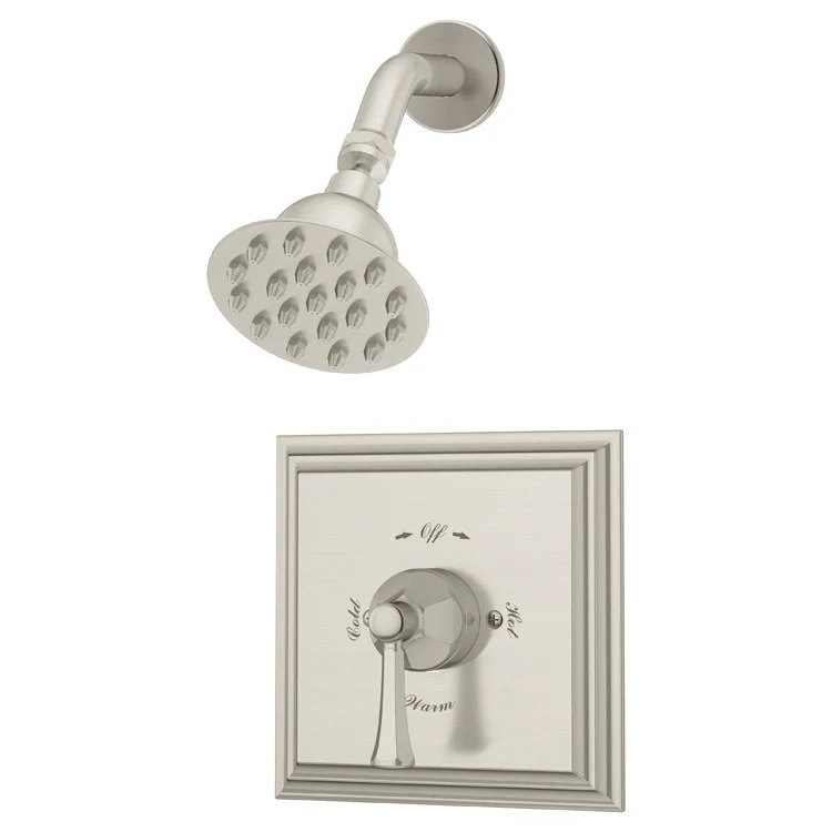 Shower Trim Canterbury Square 1 Lever Satin Nickel ADA 1.5 Gallons per Minute 1 Function - Frankwebs