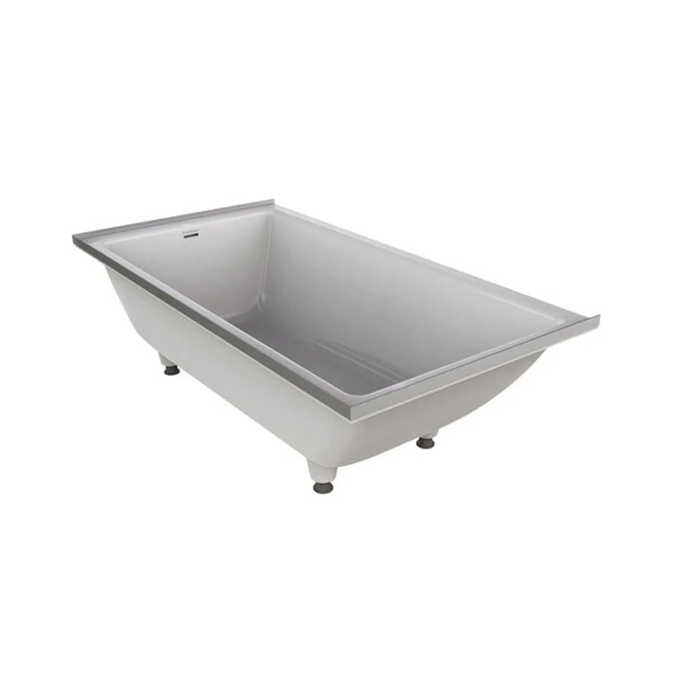 Tub Kaldera 60 x 32 Inch Right Hand Side Undermount or Drop-In Internal Overflow Rear Drain Standard White Gloss Volcanic Limestone - Frankwebs