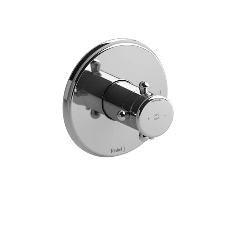 Thermostatic and Pressure Balance Valve Trim Classic 1/2 Inch Round 2-Way No Share 3 Function 1 Cross Chrome - Frankwebs