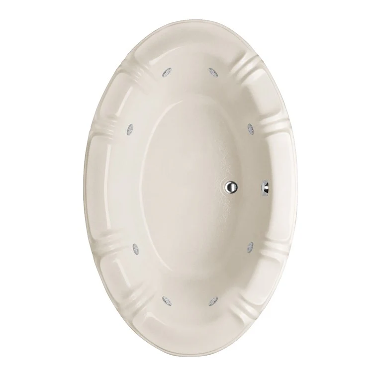 Combination Tub Designer Collection Alyssa 66 x 42 x 19-3/4 Inch Drop-In Center Drain Bone Oval - Frankwebs