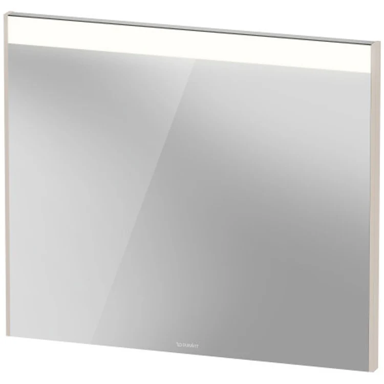 Mirror Brioso 32-1/4 x 27-1/2 Inch Dark Walnut with Lighting Rectangle 1-3/8 Inch - Frankwebs