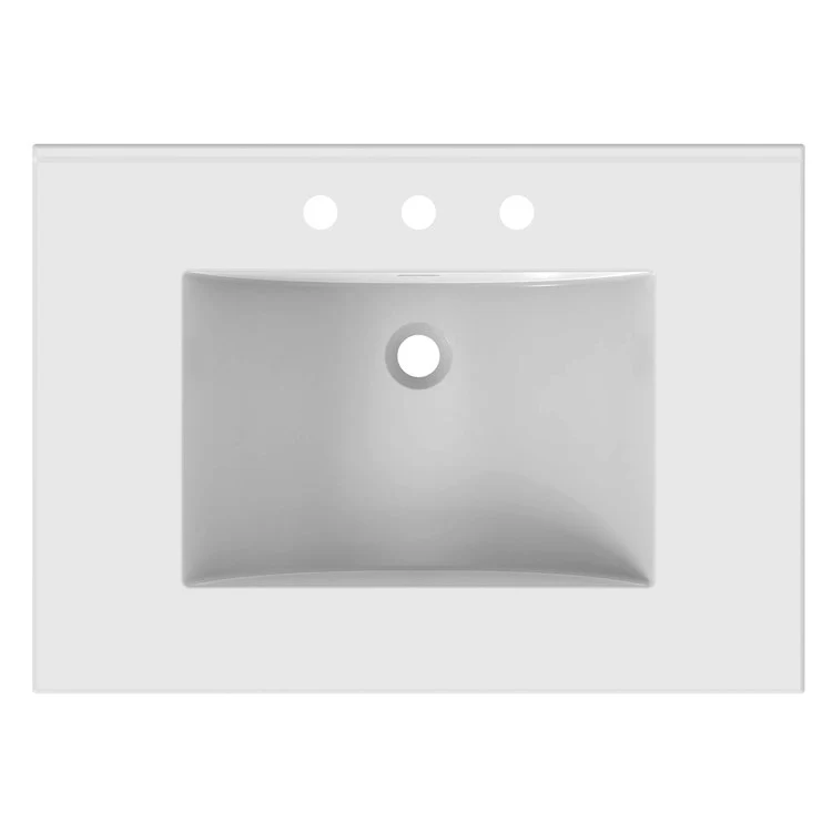 Vanity Top Ceramic Top Centerset 31 x 22 Inch White 8 Inch Spread Ceramic 3 Hole 3 Centimeter - Frankwebs