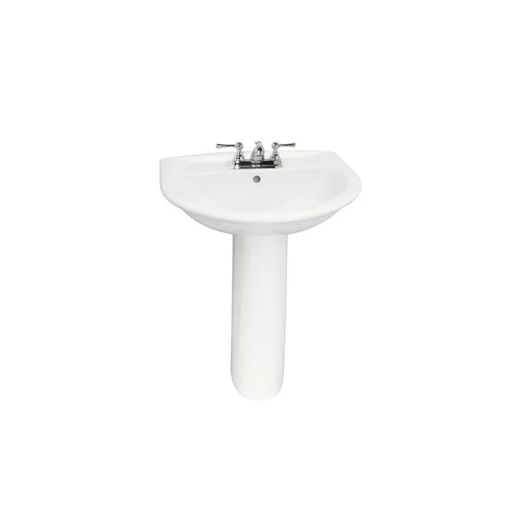 Pedestal Top Karla 650 25-5/8 Inch White 4 Inch Spread Vitreous China - Frankwebs