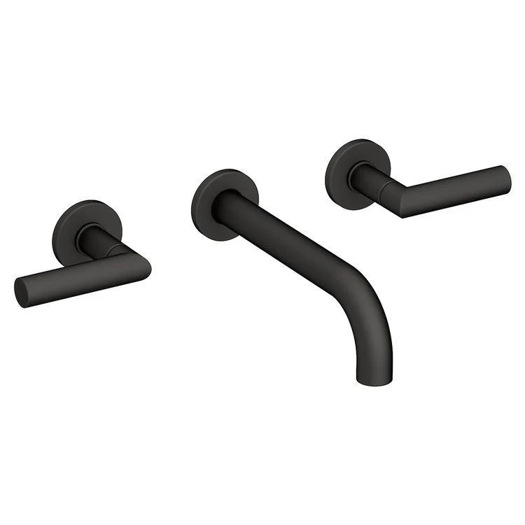 Pavani Two Handle Wall-Mount Bathroom Faucet - Midnight Chrome - Frankwebs