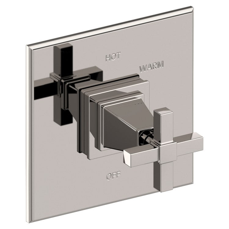 Pressure Balance Valve Trim Malvina Square 1 Cross Polished Chrome ADA Depth 4 Inch - Frankwebs