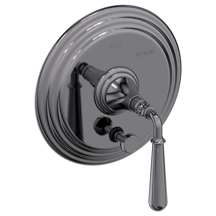 Bevelle Pressure Balance Tub/Shower Valve Trim Only with Lever Handle - Midnight Chrome - Frankwebs