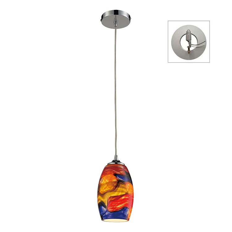 Surrealist Single-Light Pendant with Recessed Light Kit - Frankwebs