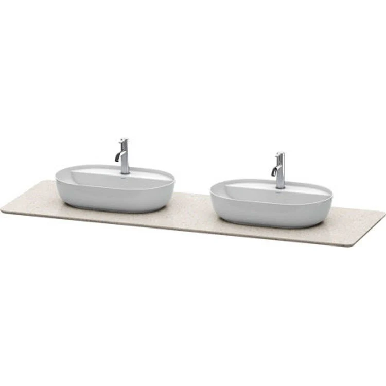 Lavatory Console Luv Sand Double Basin 70-1/4 x 23-3/8 Inch Quartz - Frankwebs