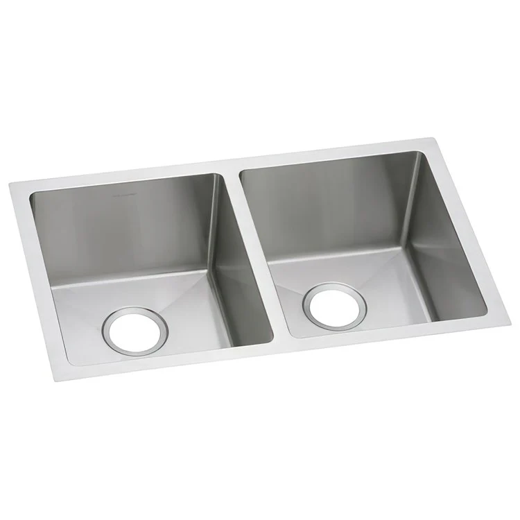 Kitchen Sink Crosstown 30.75 x 18.5 Inch Double Bowl Equal Polished Satin Undermount Drain Location Rear Center Includes 1000001303 Template - Frankwebs