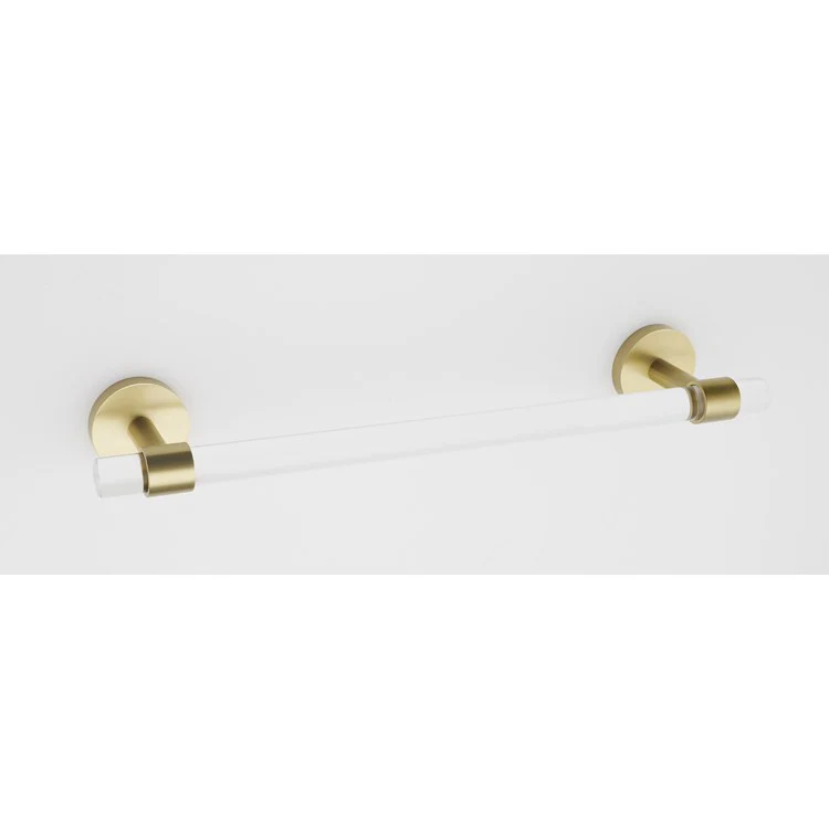 Towel Bar Contemporary Acrylic Bath 24 Inch Satin Brass 2-15/16 Inch - Frankwebs