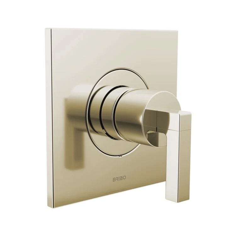 Thermostatic Trim Frank Lloyd Wright Square Less Handle 1 Less Handle Brilliance Polished Nickel ADA Brass - Frankwebs