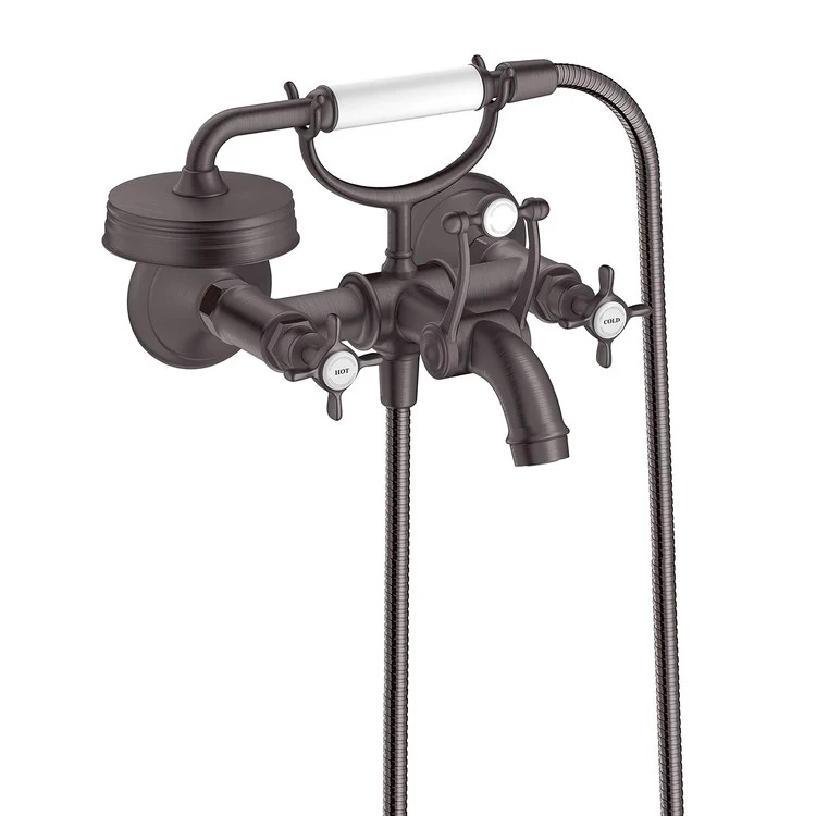 Montreux Two Handle Wall-Mount Tub Filler with Handshower - Frankwebs