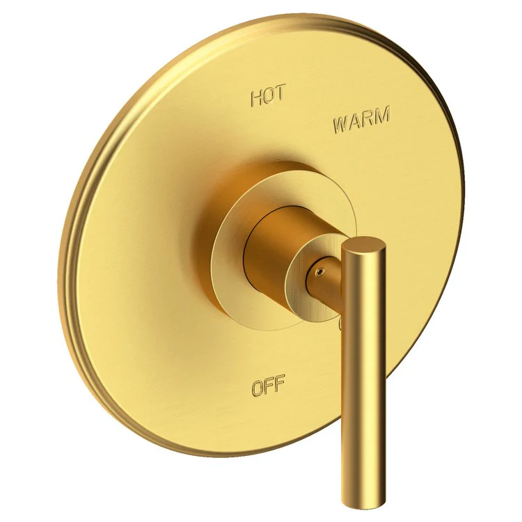 Pressure Balance Valve Trim East Linear Round 1 Lever Satin Gold PVD ADA Depth 3-1/7 Inch - Frankwebs