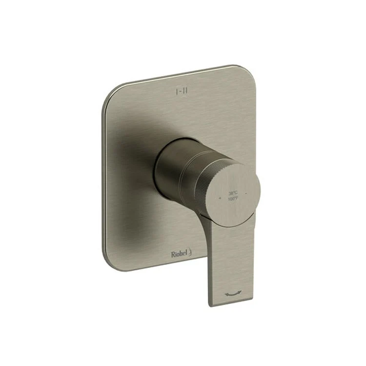 Thermostatic and Pressure Balance Valve Trim Fresk 3 Function 1 Lever Brushed Nickel 1/2 Inch ADA 6.3 Gallons per Minute for Rough-In Valve - Frankwebs