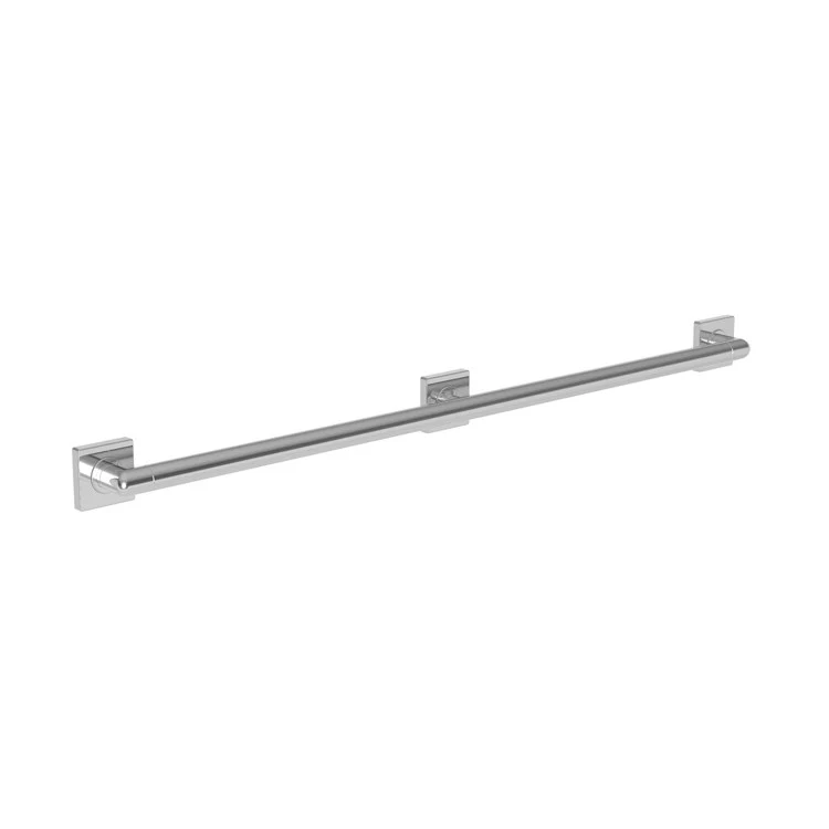 Grab Bar Secant 42 Inch 3 Post Square Plate Matte White ADA Wall Mount Brass - Frankwebs