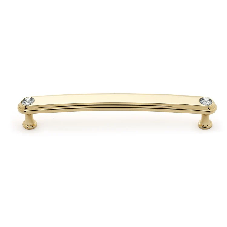 Pull Swarovski Crystal Round Crystal Handle Polished Antique Brass 6 Inch 6-3/4 Inch 1-1/8 Inch - Frankwebs