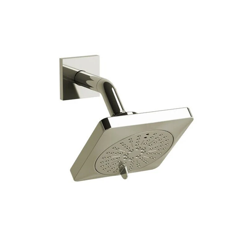 Showerhead 6 Function Showerarm with Square Flange Black 5 Inch 2.0 Gallons per Minute Luxurious Invigorating - Frankwebs