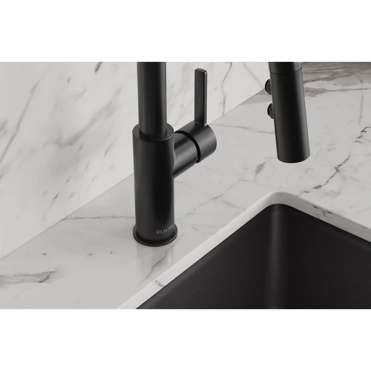 Bar Faucet Avado Deck Mount 1 Lever ADA Matte Black Spout Type Pull Down - Frankwebs