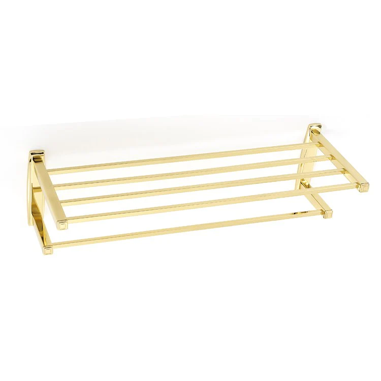 Towel Rack Cube Bath Satin Nickel 24 Inch Brass 9-5/8 Inch Concealed Wall Mount - Frankwebs