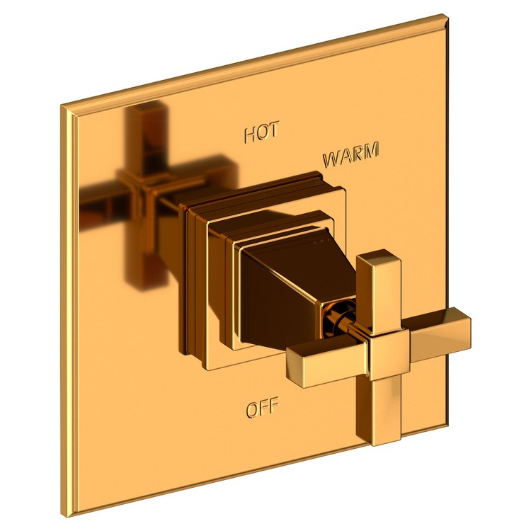 Pressure Balance Valve Trim Malvina Square 1 Cross Polished Chrome ADA Depth 4 Inch - Frankwebs
