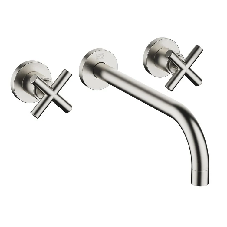 Lavatory Faucet TARA Wall Mount Mixer 2 Cross ADA WaterSense Chrome 1.2 Gallons per Minute Less Drain 3 Hole - Frankwebs