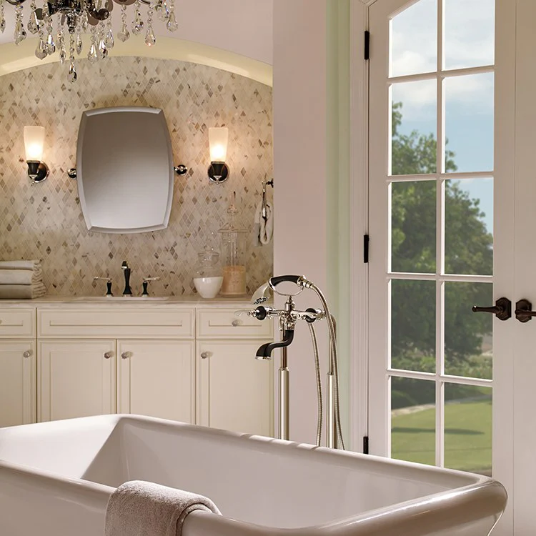 Charlotte Two Handle Freestanding/Wall Mount Tub Filler with Handshower - Frankwebs