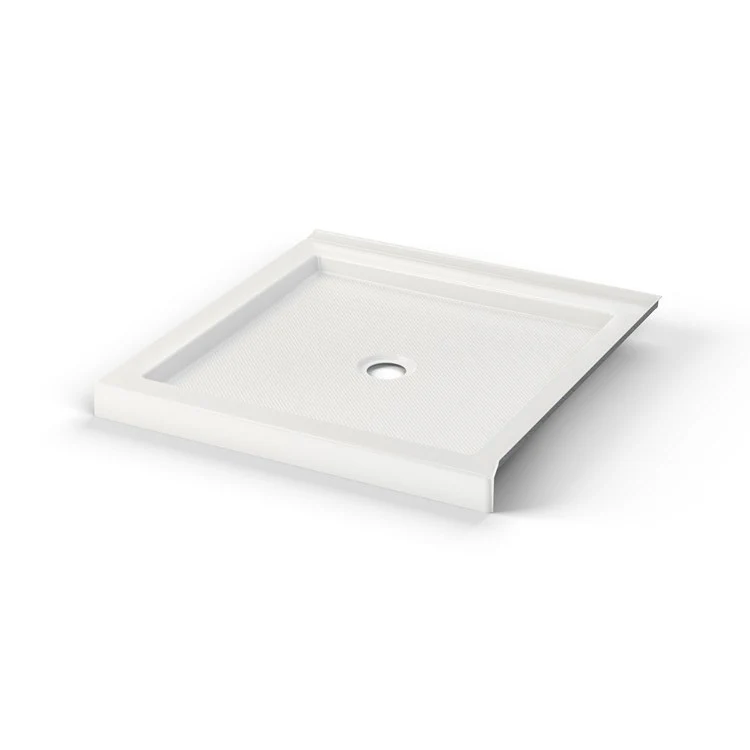 Shower Base B3 Corner Left or Right-Stabili-T Round Drain White 36 x 36 Inch Acrylic - Frankwebs