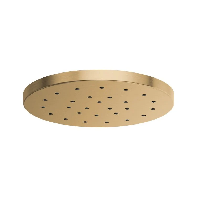 Showerhead Universal Showering 1 Function Rain Can Brilliance Luxe Gold 14 Inch 1.75 Gallons per Minute Linear Round H2OKinetic Drenching Spray - Frankwebs