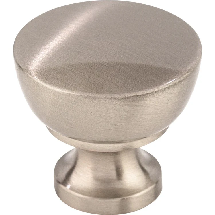 Knob Asbury Bergen Round Brushed Satin Nickel Zinc Alloy 1-1/4 Inch 1-3/16 Inch - Frankwebs