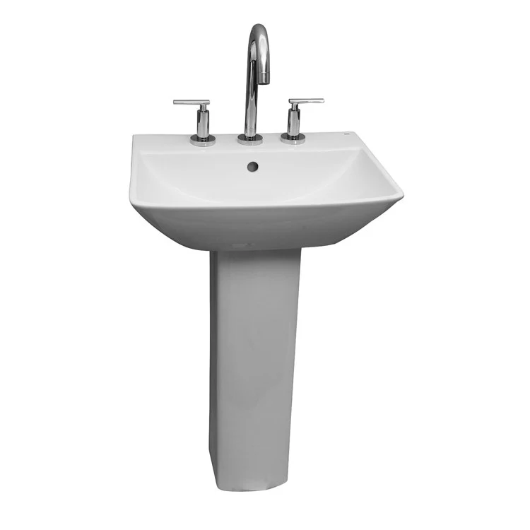 Pedestal Lavatory Summit 500 Widespread White Rectangular - Frankwebs