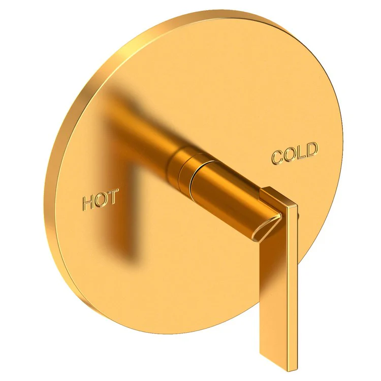 Pressure Balance Valve Trim Keaton Round 1 Lever Satin Gold PVD ADA Depth 3-5/9 Inch - Frankwebs