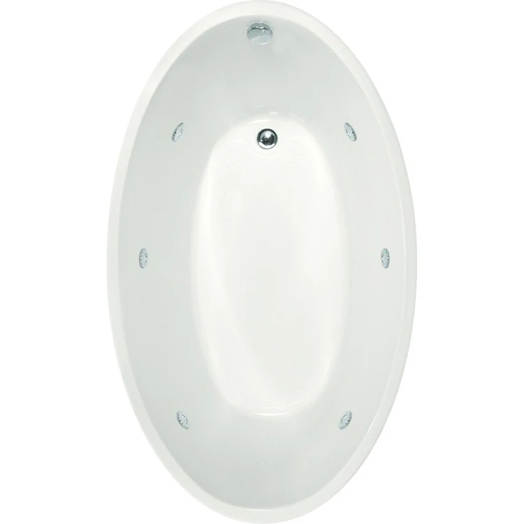 Whirlpool Tub Designer Collection Carli 72 x 40 x 27 Inch Drop-In End Drain White Oval - Frankwebs