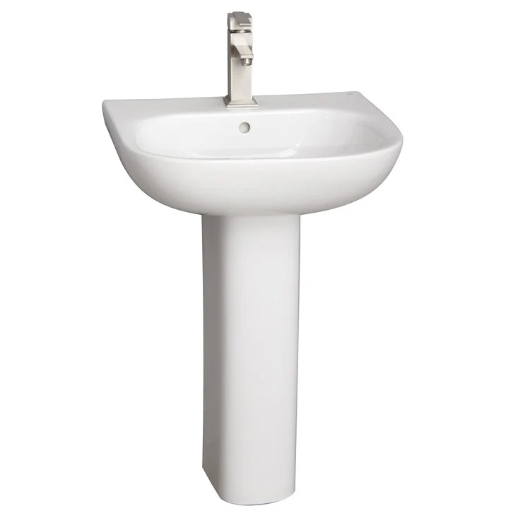 Pedestal Lavatory Tonique 550 White Rectangular - Frankwebs