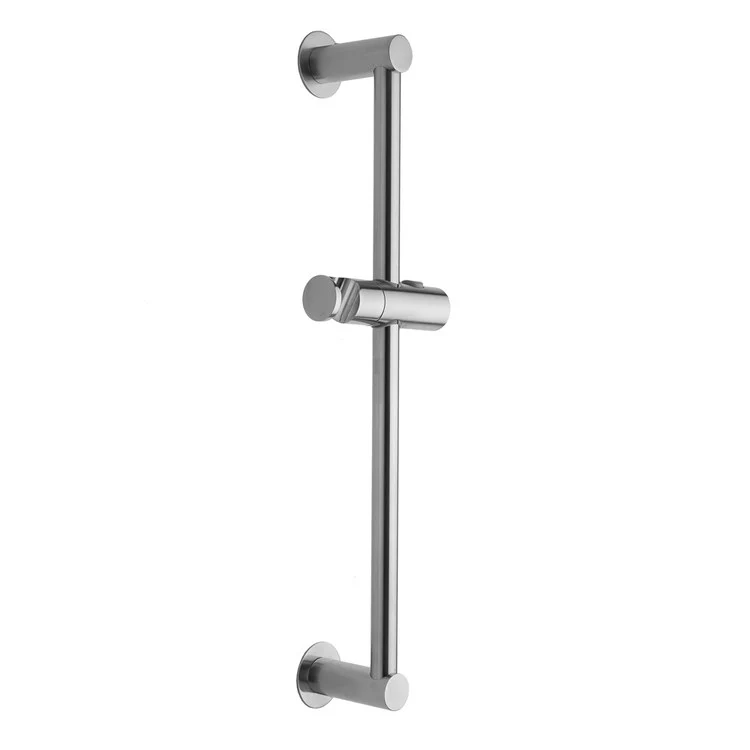 Wall Bar Slim Polished Nickel 36 Inch Includes Adjustable Handshower Angle and Push Button Slider Brass - Frankwebs