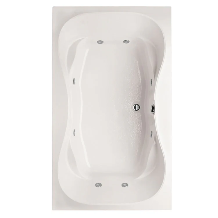 Whirlpool Tub Designer Collection Evansport 72 x 42 x 21 Inch Drop-In Center Drain White Rectangle - Frankwebs