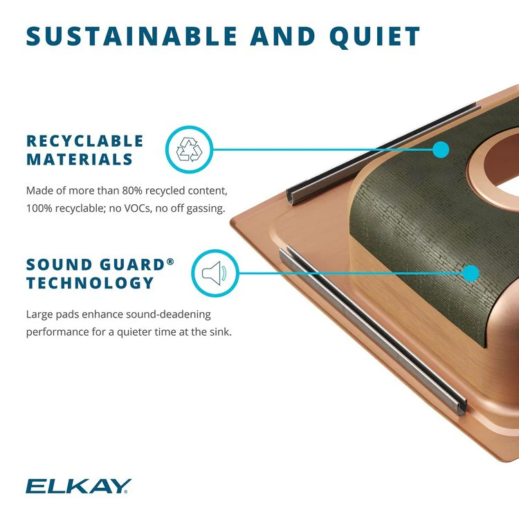 Kitchen Sink 19 x 18 Inch Single Bowl 3 Hole ADA Copper Drop-In Rectangle Drain Location Rear Center Depth 4-1/2 Inch Bottom Only Pads - Frankwebs