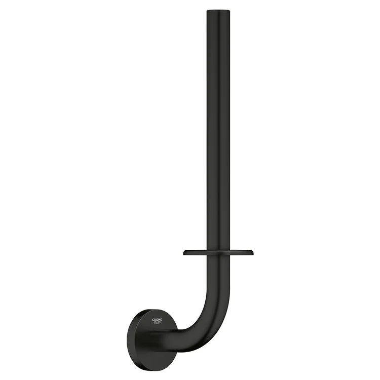Toilet Paper Holder Essentials Double Spare Matte Black Metal Wall Mount - Frankwebs