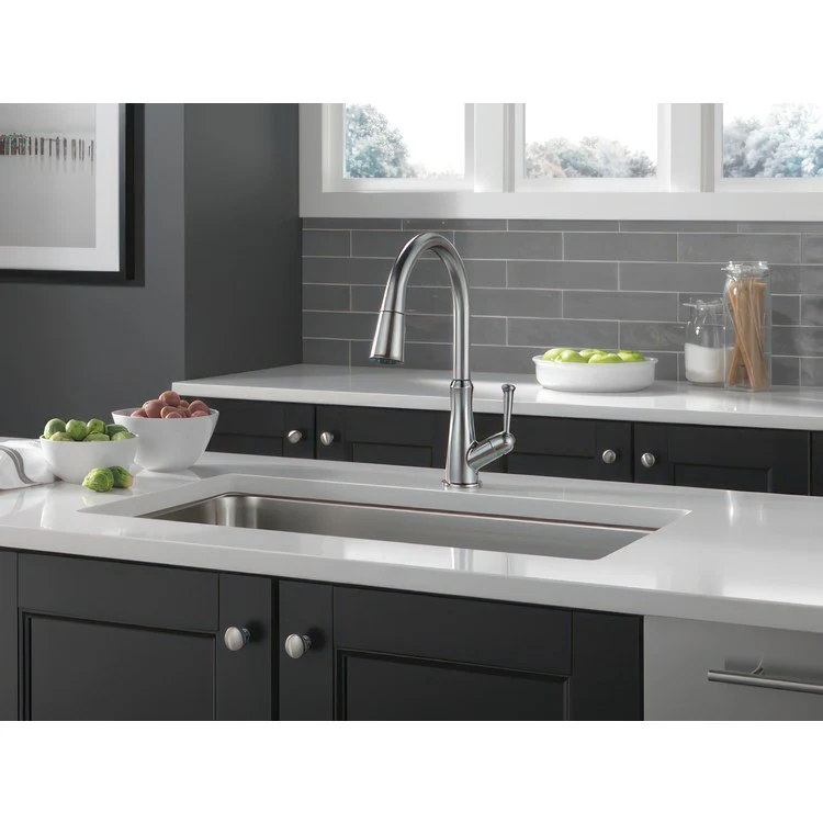 Kitchen Faucet Westville 1 Lever ADA Arctic Stainless High Arc Gooseneck - Frankwebs
