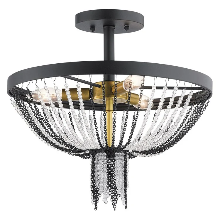 Alexia Three-Light Semi- Flush Mount Ceiling Fixture - Frankwebs