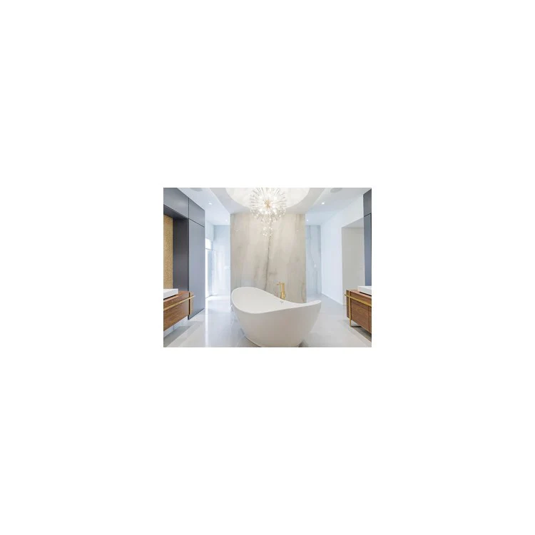 Soaking Tub Juliet 72 x 36 Inch Freestanding Center Biscuit Gloss Sculpturestone 102 Gallons 31-1/2 Inch - Frankwebs