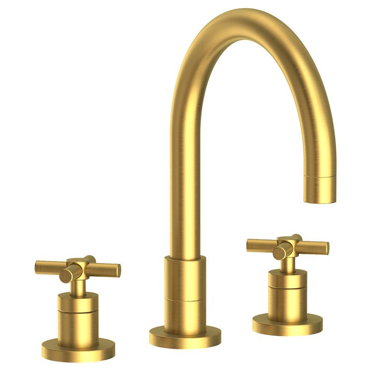 Kitchen Faucet East Linear 8 to 20 Inch Spread 2 Cross ADA Antique Brass Spout Height 5-11/16 Inch Spout Reach 7-7/8 Inch 1.8 Gallons per Minute - Frankwebs