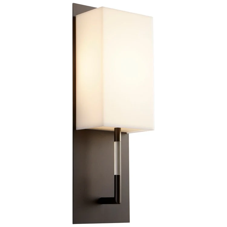 Epoch Single-Light Wall Sconce with Acrylic Shade - Oiled Bronze - Frankwebs