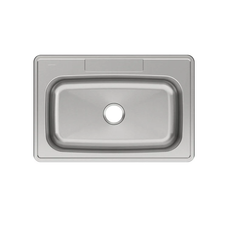 Kitchen Sink Dayton 33 x 22 Inch Single Bowl Equal Elite Satin Drop-In Drain Location Center Bottom Only Pads - Frankwebs