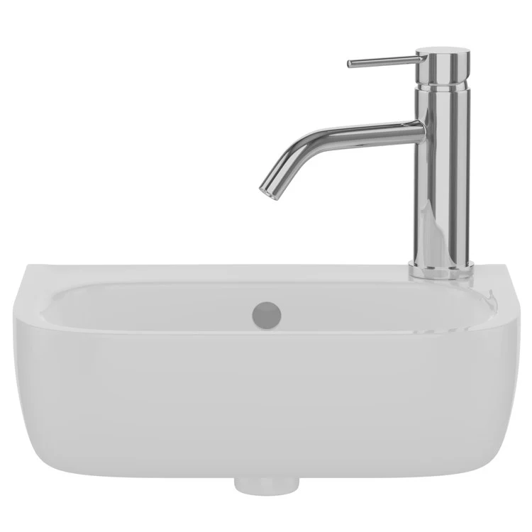 Lavatory Sink Caroline 380 Wall Hung Right 15 Inch Rectangle White - Frankwebs