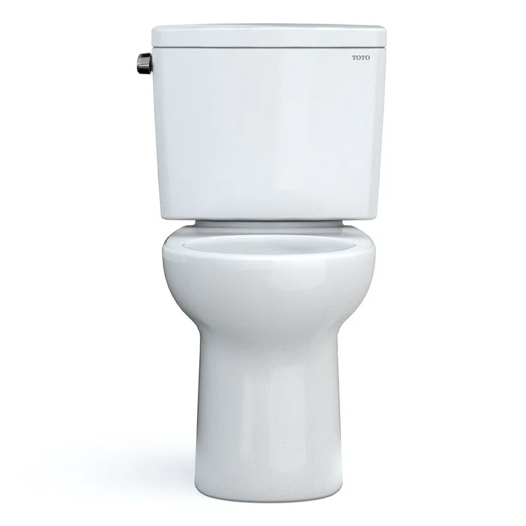 Toilet Drake 2 Pieces Universal Height Cotton Round Front ADA 30-1/8 Inch 1.28 Gallons per Flush Left Hand Chrome Less Seat - Frankwebs