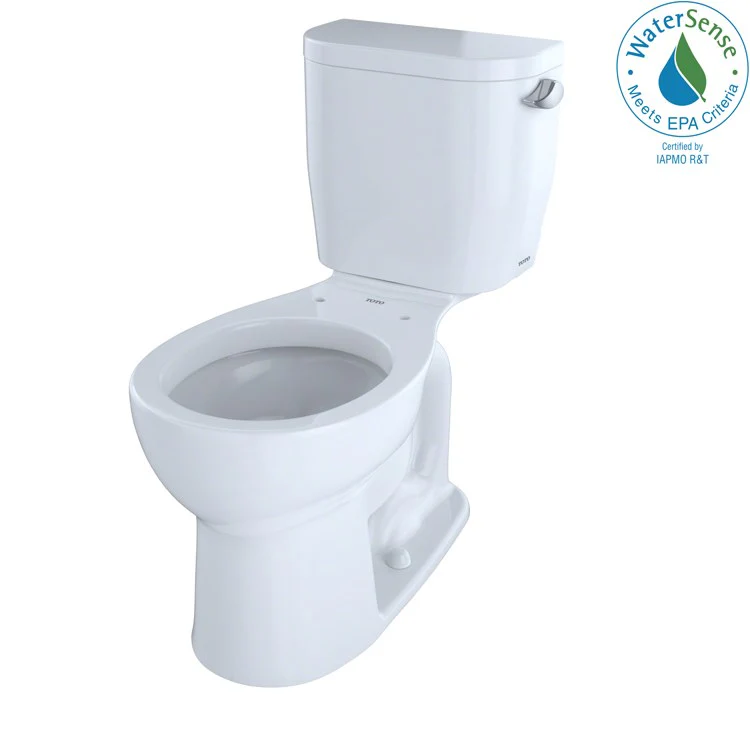 Toilet Entrada 2 Pieces Close Coupled Universal Height Cotton Round Front ADA 30 Inch 1.28 Gallons per Flush Right Hand Chrome Less Seat - Frankwebs
